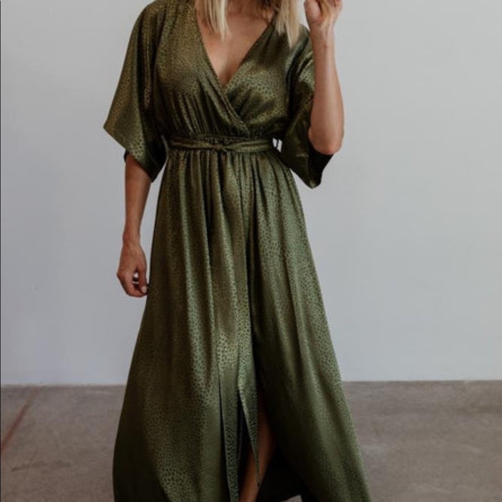 Olive green maxi dress from Baltic Born